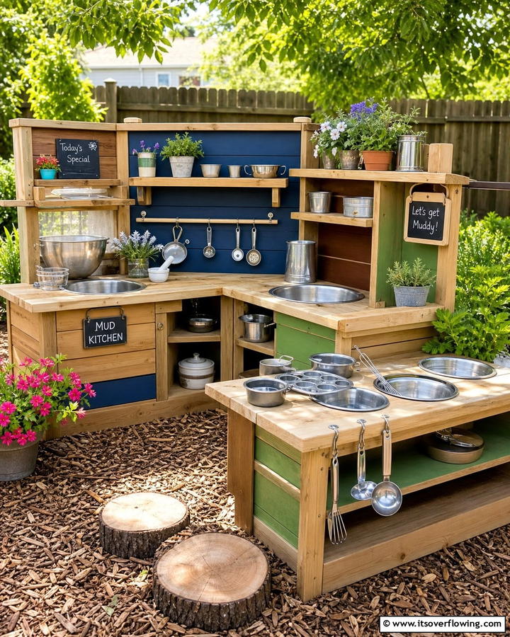 Multi Level Mud Kitchen - 20 Mud Kitchen Ideas for Outdoor Fun with Kids