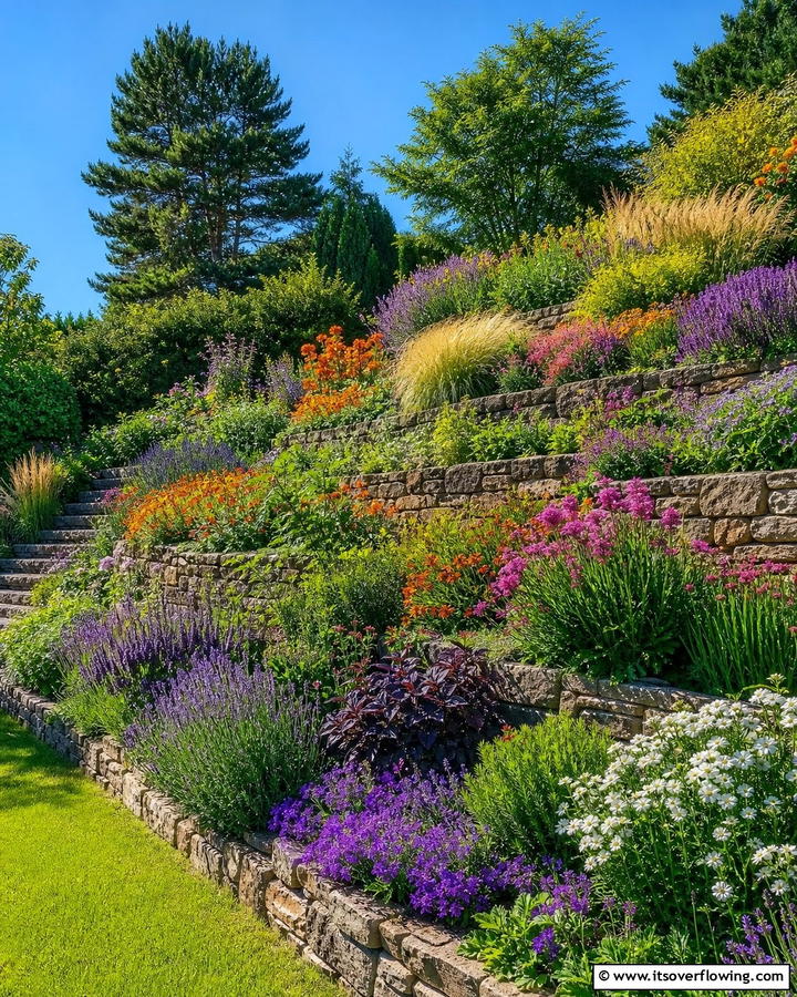 Multi Level Plant Beds for Visual Appeal - 20 Hillside Terraced Garden Ideas for a Stunning Landscape