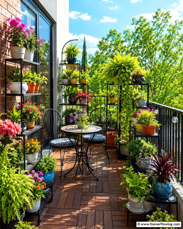 Multi Level Plant Stands - 25 Balcony Deck Ideas- Transform Your Outdoor Space