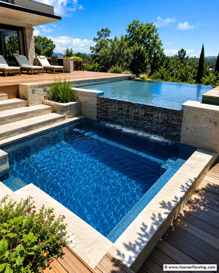 Multi Level Plunge Pool - 25 Plunge Pool Ideas for a Refreshing Backyard