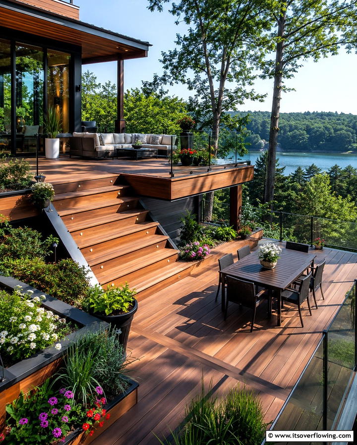 Multi Level Porch Design - 30 Large Front Porch Ideas to Boost Outdoor Living Spaces
