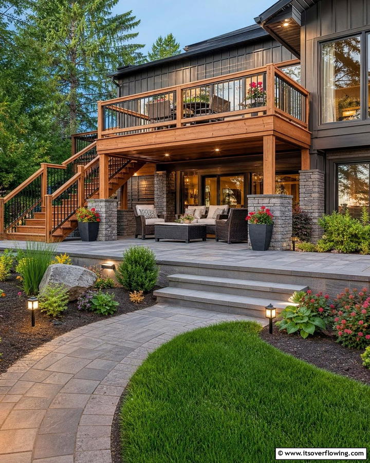 Multi Level Porch Design - 20 Raised Ranch Front Porch Ideas for Curb Appeal