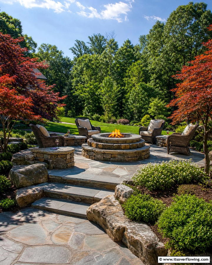 Multi Level Rock Fire Pit - 25 Rock Fire Pit Ideas for Outdoor Gatherings