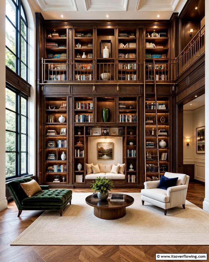 Multi Level Shelving Systems - 30 High Ceiling Wall Decor Ideas for Tall Interior Spaces