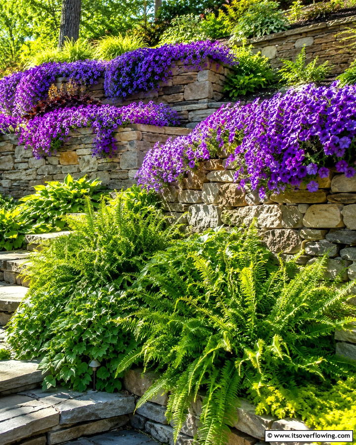 Multi Level Stone Terraces - 25 Terraced Garden Ideas for Sloped Landscapes