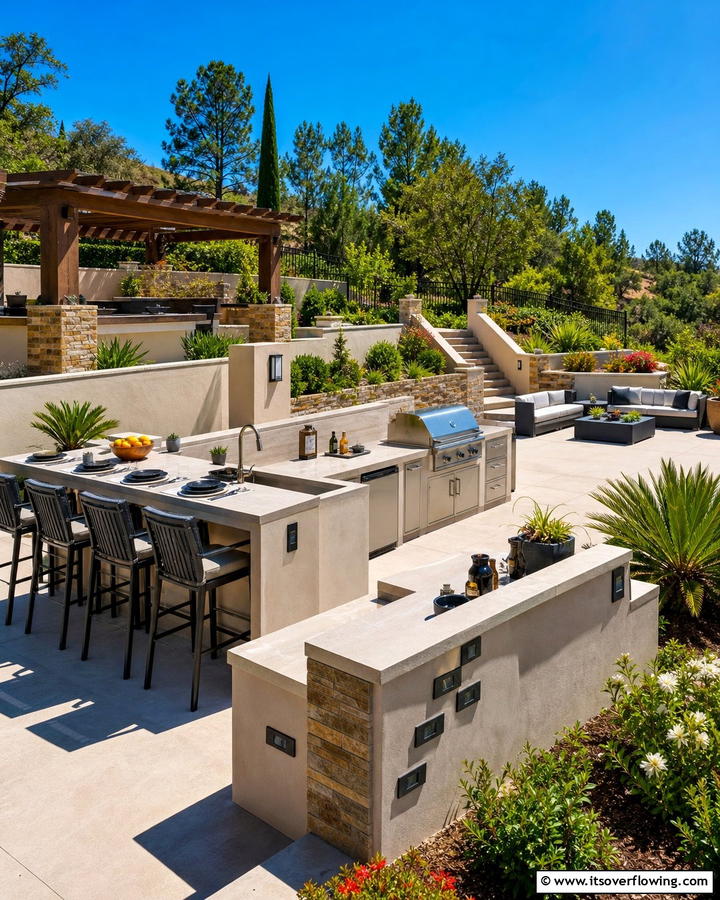 Multi Level Stucco Outdoor Kitchen - 20 Stucco Outdoor Kitchen Ideas for Stylish Cooking