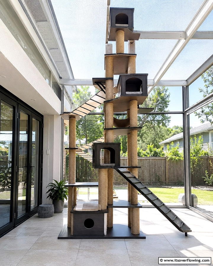 Multi Level Tower Catio - 25 Outdoor Catio Ideas for Your Feline Friends