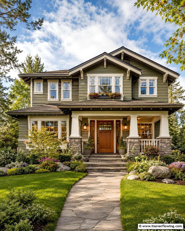 Multi Pane Windows - 25 Craftsman Style House Exterior Ideas for Curb Appeal