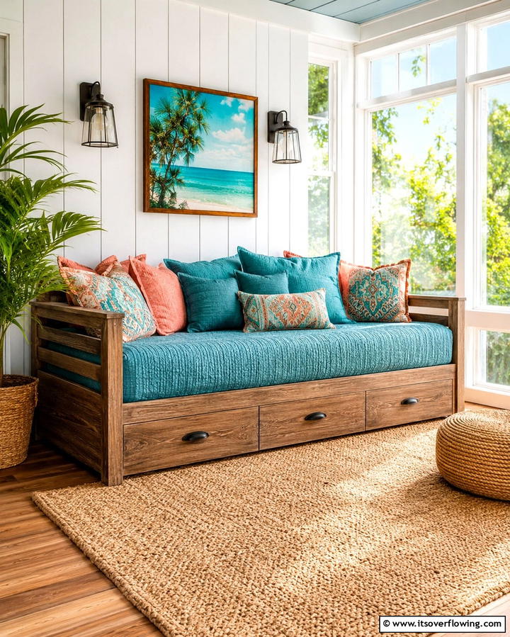 Multi Purpose Daybed - 25 Three Season Porch Ideas for Year-Round Enjoyment
