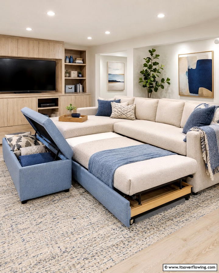 Multi Purpose Furniture for Flexible Use - 30 Media Room Ideas for Ultimate Living Room Entertainment