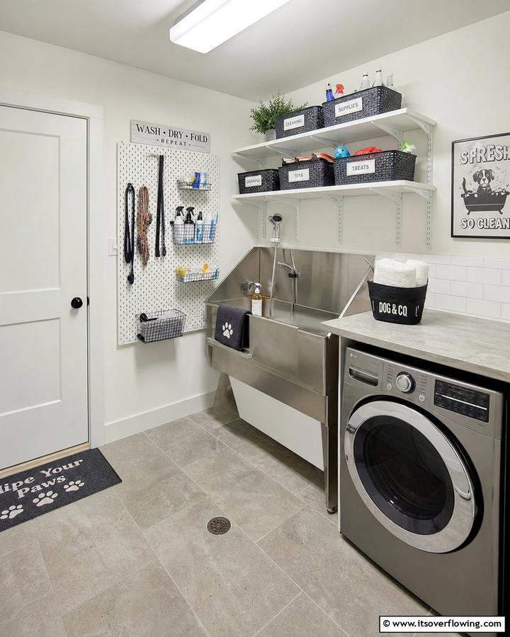 Multi Purpose Utility Room Dog Wash Station - 20 Dog Wash Station Ideas for a Clean and Happy Pet