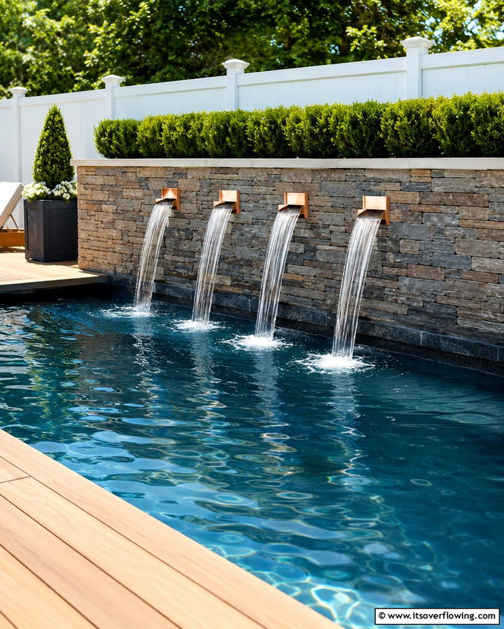 Multi Stream Waterfall - 25 Small Pool Waterfall Ideas for Your Backyard