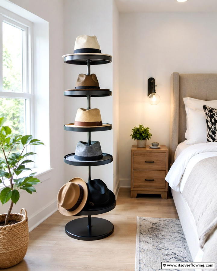Multi Tier Hat Tower - 30 Smart Hat Storage Ideas to Declutter Your Home