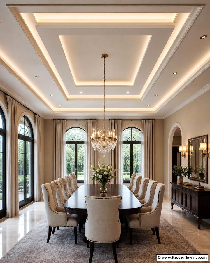 Multi Tiered Pop Ceiling - 17 Pop Ceiling Design Ideas for Modern Interior Spaces