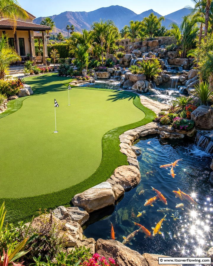 Multi Tiered Putting Green - 25 Backyard Putting Green Ideas for Golf Enthusiasts