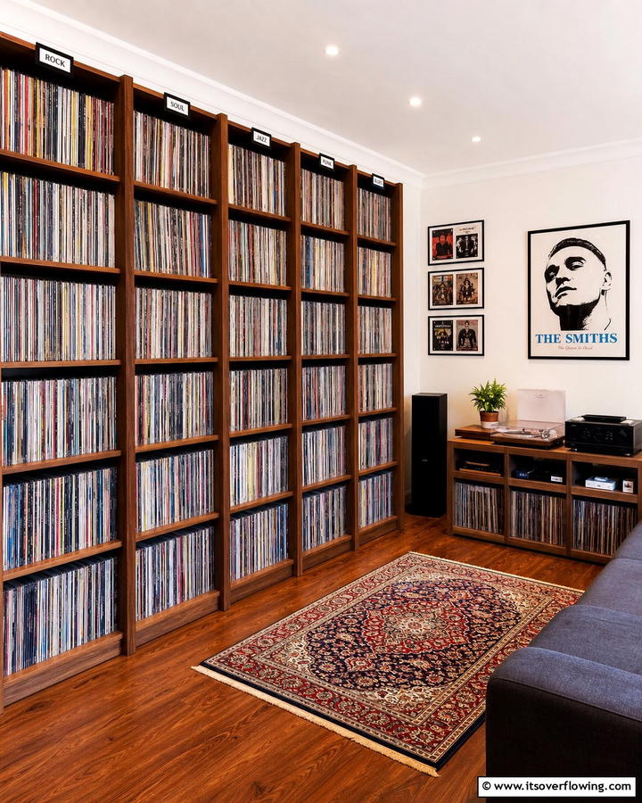 Multi Tiered Shelving Units - 20 Vinyl Record Storage Ideas for Music Lovers