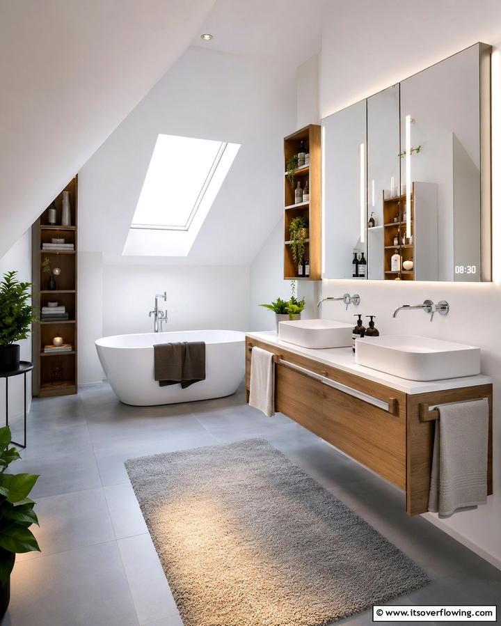 Multi functional Fixtures - 30 Attic Bathroom Ideas for Space-Saving Luxury