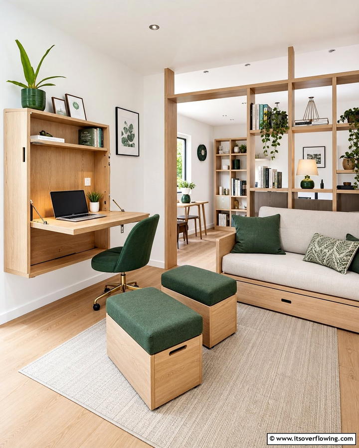 Multi functional Furniture - 21 Home Office Decor Ideas for Productivity and Style
