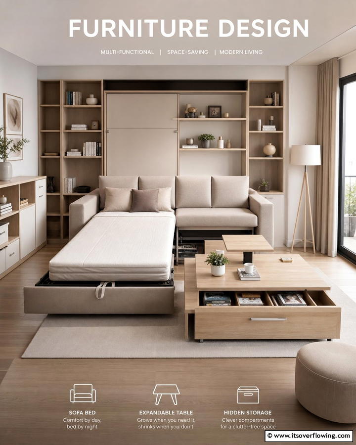 Multi functional Furniture Design - 21 Apartment Decorating Ideas for Stylish Small Spaces