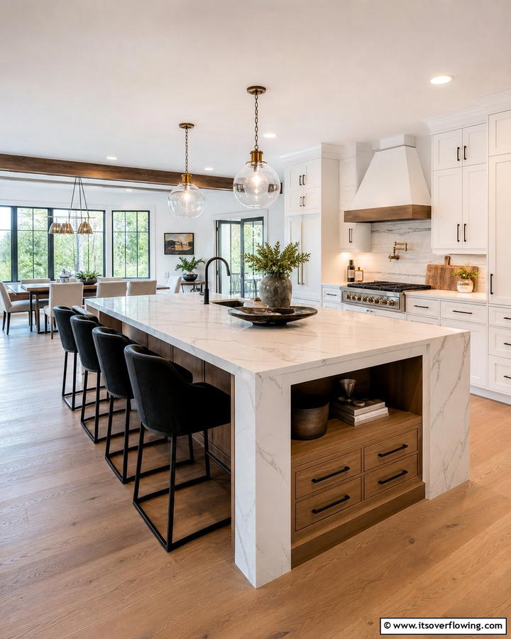Multi functional Kitchen Islands - 21 Modern Kitchen Ideas for Sleek, Functional Spaces