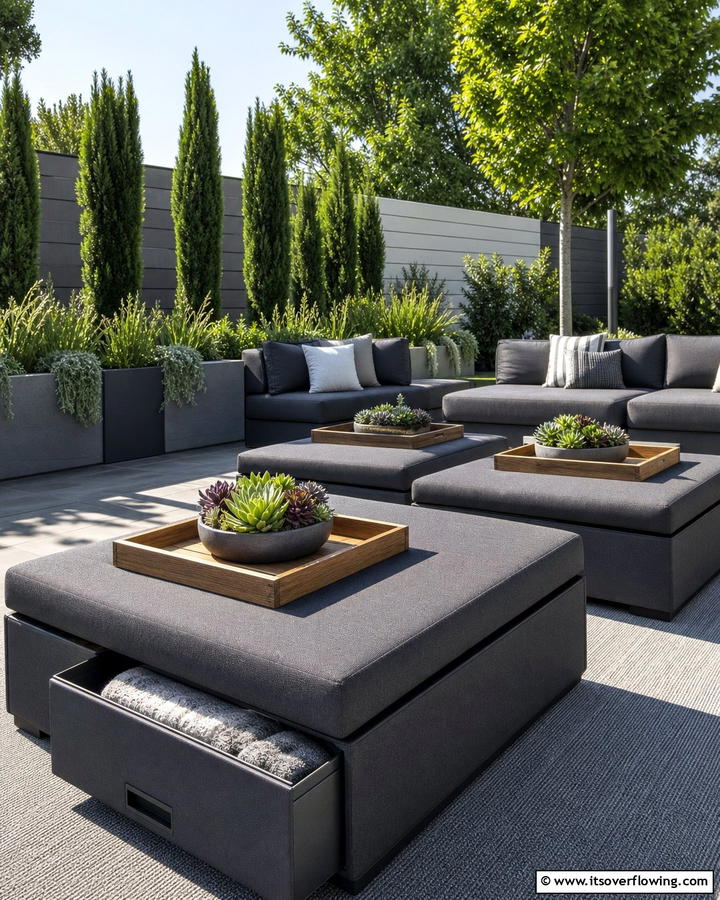 Multi functional Ottoman Seating - 21 Outdoor Seating Ideas for Comfortable Gatherings