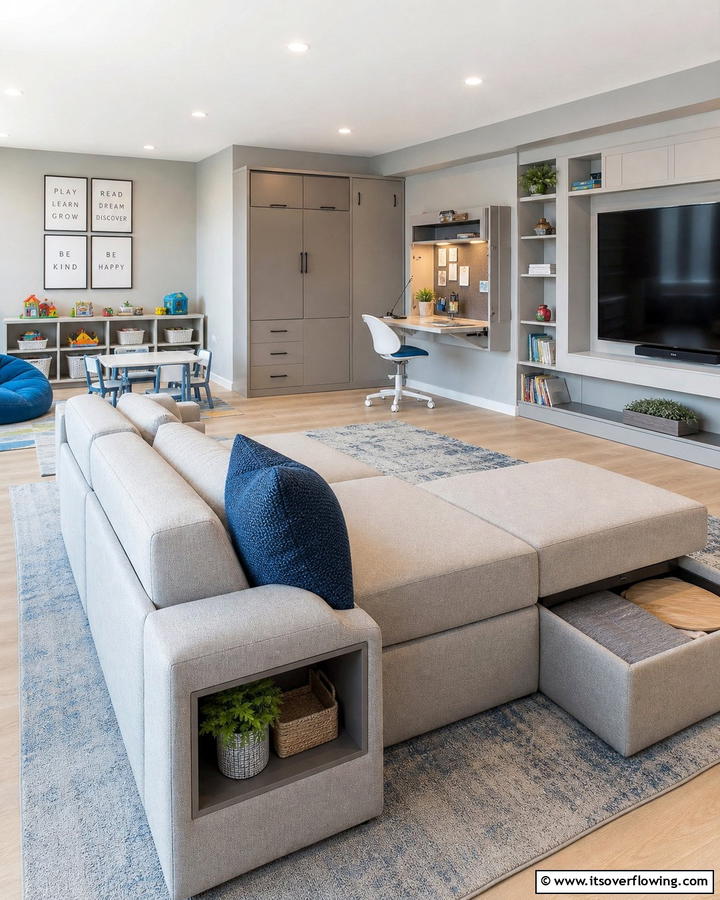 Multi functional Space Family Room - 21 Family Room Ideas for Comfortable and Functional Spaces
