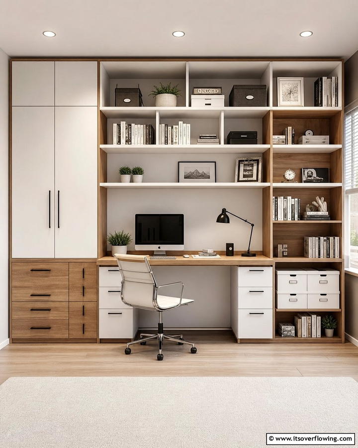 Multi functional Storage - 21 Modern Home Office Ideas for Productivity & Style