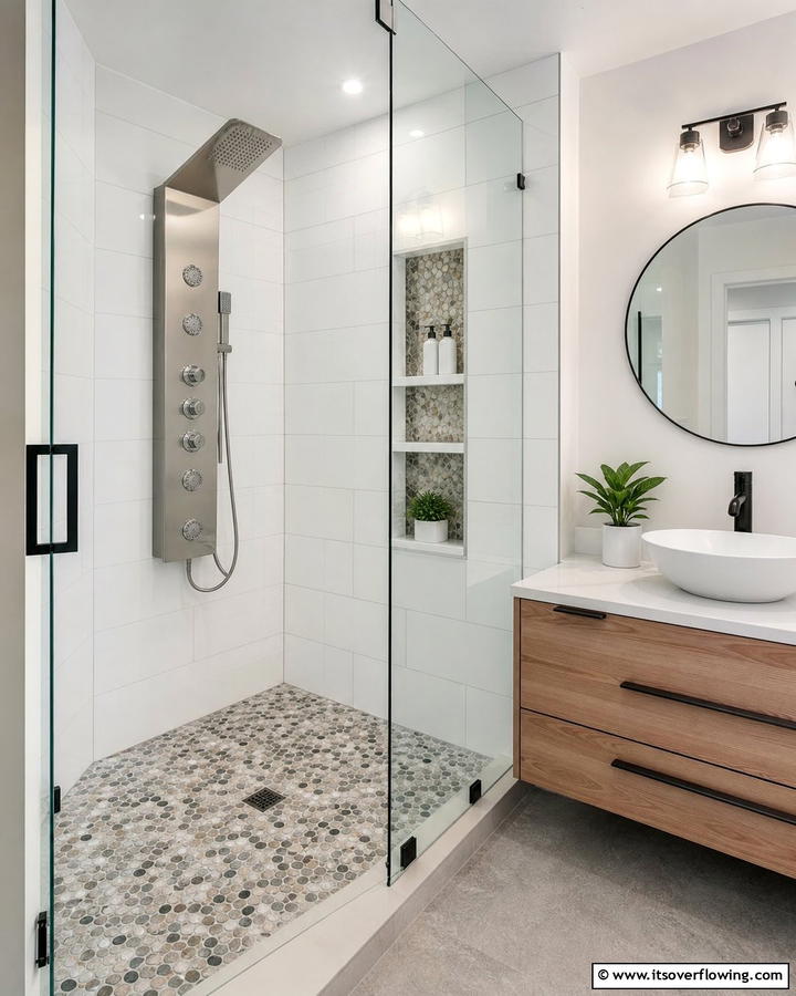 Multi jet Shower Heads - 21 Small Shower Design Ideas for Stylish Functionality