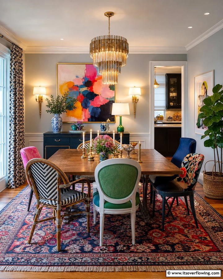 Multi layered Lighting for Ambiance - 25 Eclectic Dining Room Ideas for Unique Gatherings