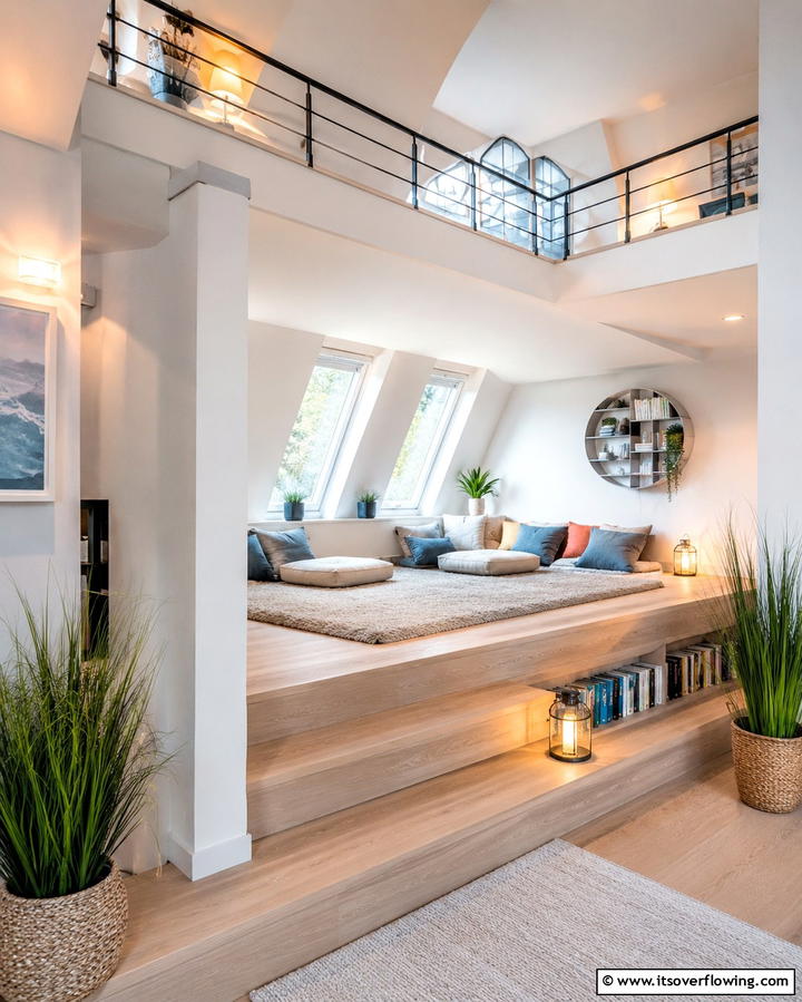Multi level Living Space - 30 Awkward Living Room Layout Solutions for Cohesive Design