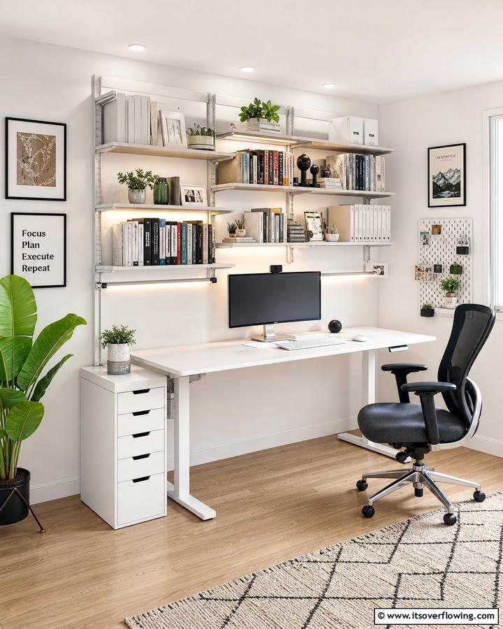 Multifunctional Desk Shelf Unit - 30 Desk Decor Ideas to Elevate Your Home Office