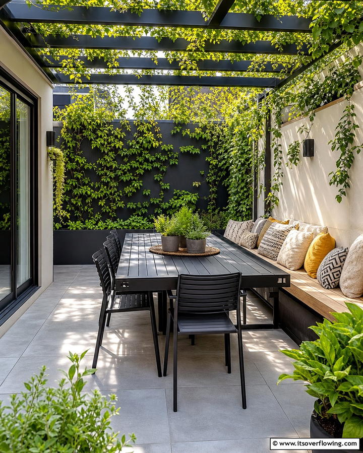Multifunctional Dining Area - 21 Small Patio Design Ideas to Create an Outdoor Oasis