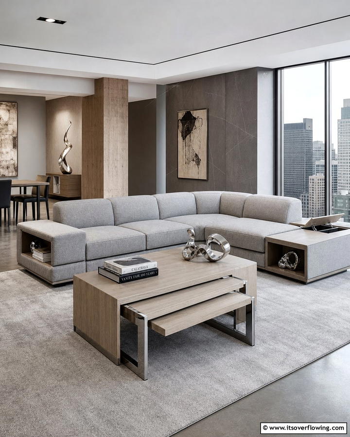 Multifunctional Furniture - 25 Large Living Room Ideas for Spacious Comfort