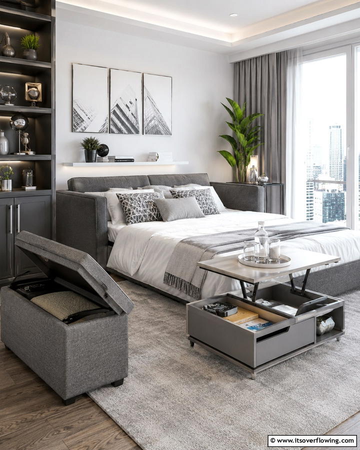 Multifunctional Furniture Magic - 30 Space-Saving Condo Living Room Ideas for Urban Dwellers