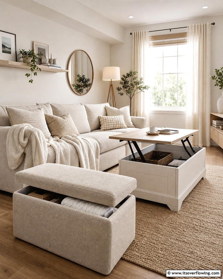Multifunctional Furniture for Added Functionality - 25 Small Living Room Ideas With TV for Cozy Nights