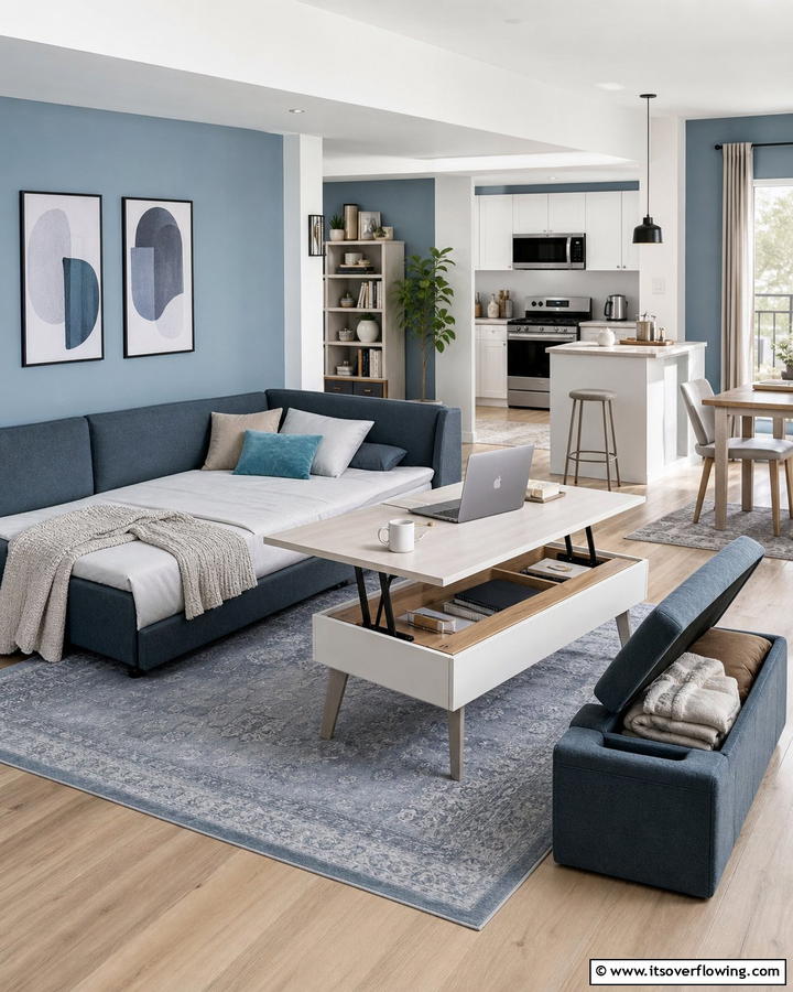 Multifunctional Furniture for Small Spaces - 25 Budget Apartment Living Room Ideas for Small Spaces