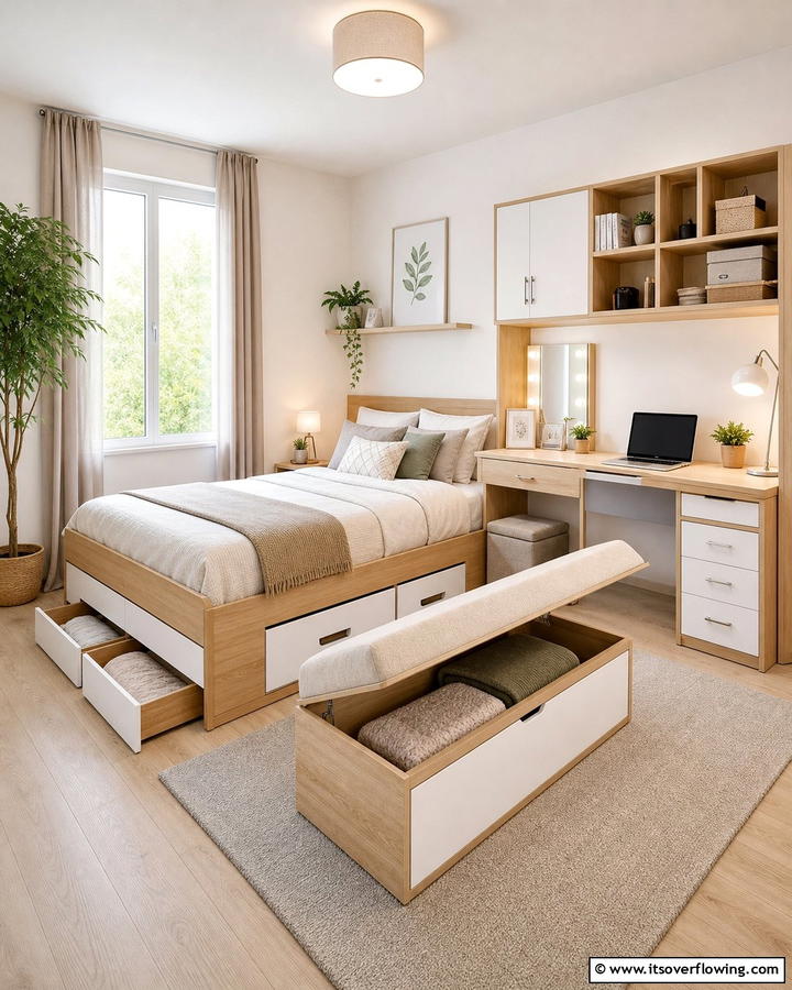 Multifunctional Furniture - 21 Cozy Bedroom Ideas for Relaxing Retreats