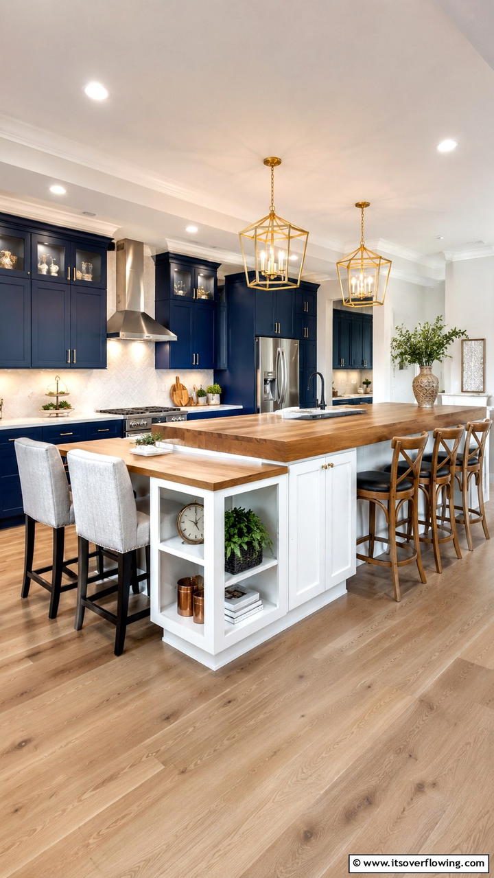 Multifunctional Island Breakfast Bar - 30 Breakfast Bar Ideas for Functional Kitchen Spaces