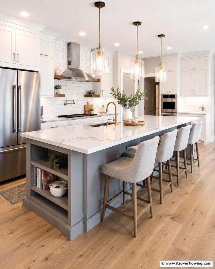 Multifunctional Kitchen Island - 25 Eat in Kitchen Ideas for a Cozy and Functional Dining Space