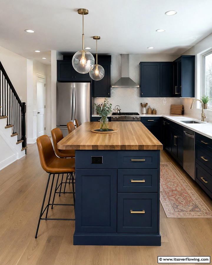Multifunctional Kitchen Island - 20 Townhouse Kitchen Ideas for Small Spaces