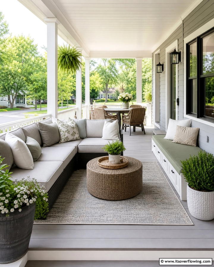 Multifunctional Outdoor Living - 21 Modern Front Porch Ideas for Welcoming Entryways