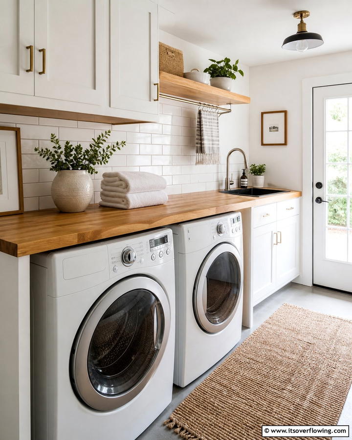 Multipurpose Countertops - 25 Functional Garage Laundry Room Combo Ideas