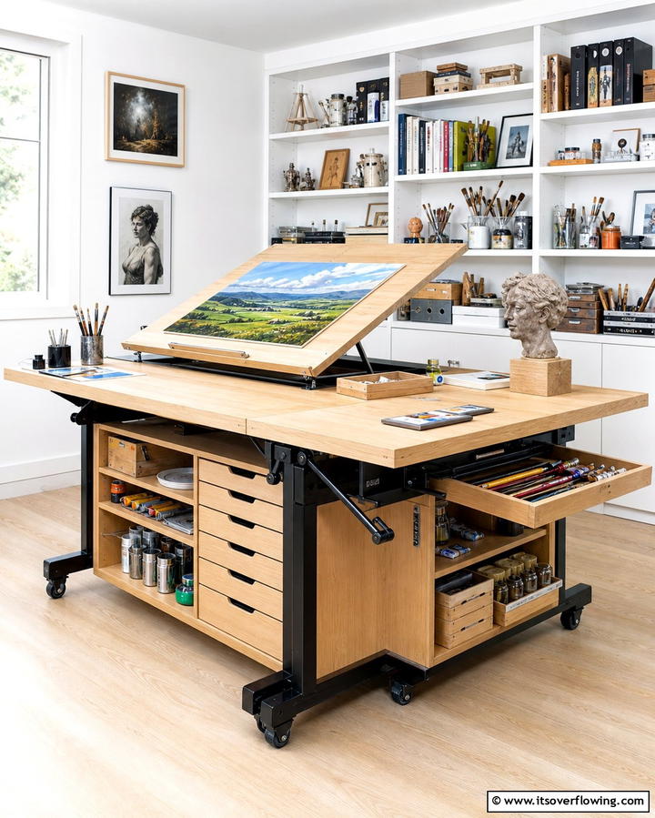 Multipurpose Work Tables - 25 Art Room Ideas for Creative Inspiration