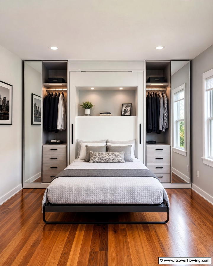 Murphy Bed with Built In Wardrobe - 21 Murphy Bed Ideas for Space-Saving Bedroom Solutions