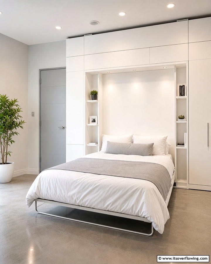 Murphy Bed with Modern Minimalist Style - 21 Murphy Bed Ideas for Space-Saving Bedroom Solutions