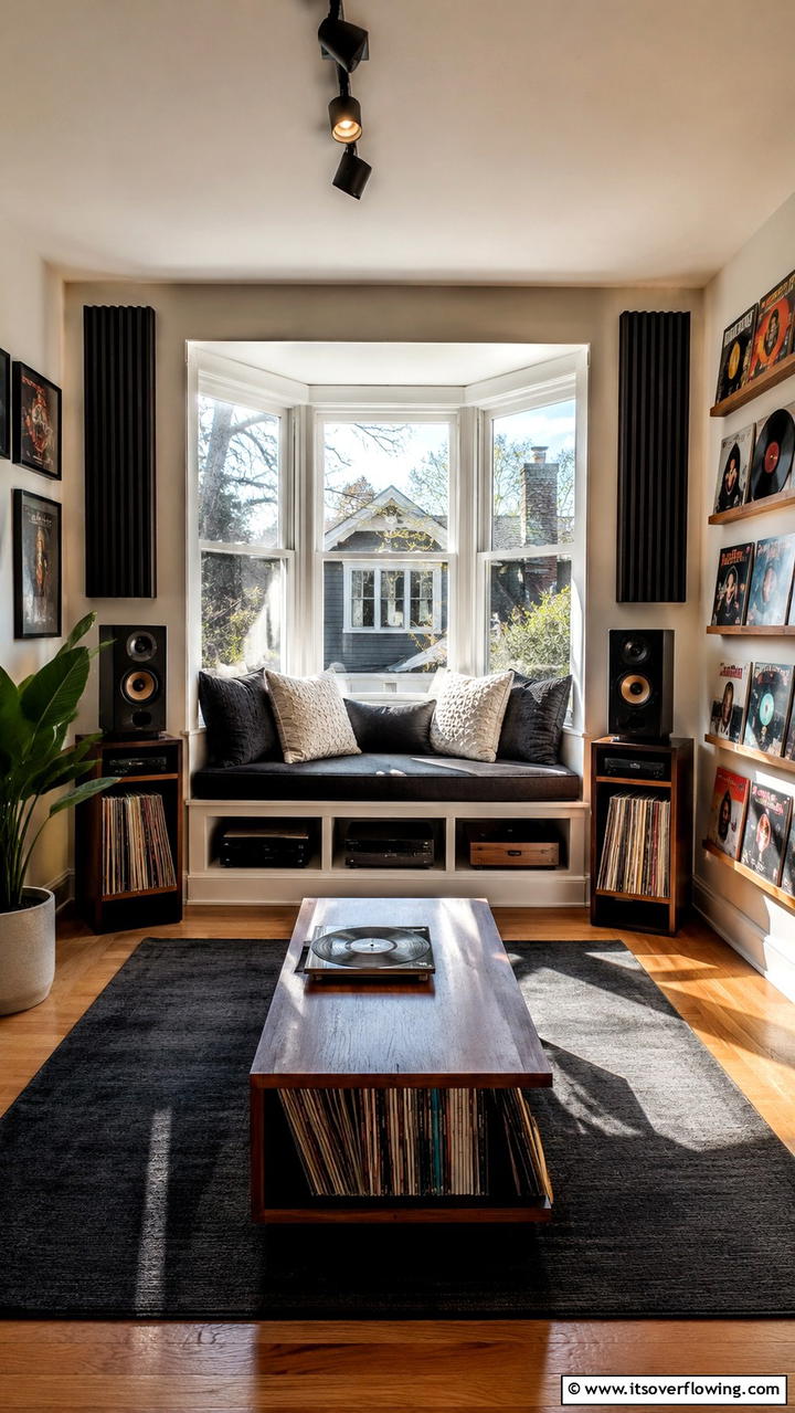 Music Listening Alcove - 30 Bay Window Ideas to Brighten and Expand Your Space