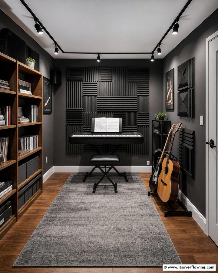 Music Practice Room - 21 Spare Room Conversion Ideas for Multifunctional Use