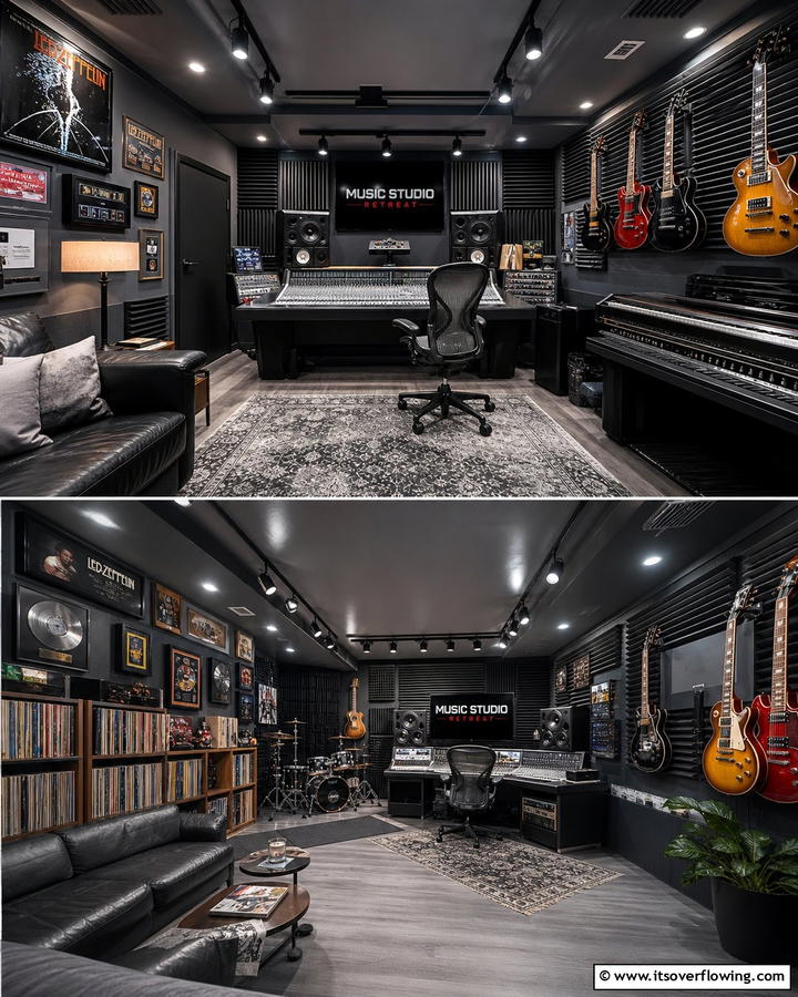 Music Studio Retreat - 21 Man Cave Design Ideas for a Personalized Retreat