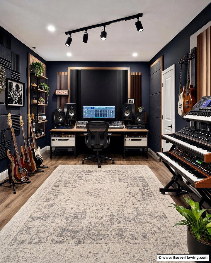 Music Studio Space - 21 Bonus Room Ideas to Maximize Unused Spaces