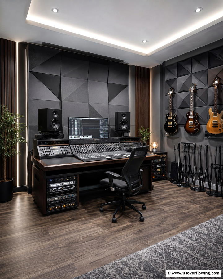 Music and Recording Room - 30 Garage Makeover Ideas to Transform Your Space